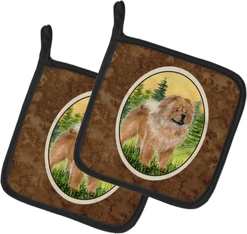 Miniatura 257 de Caroline's Treasures SS8617PTHD - Juego de soportes para ollas de cocina resistentes al calor, almohadillas calientes para horno para cocinar, Husky