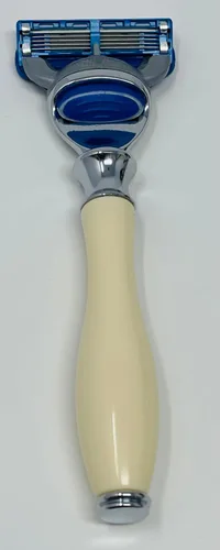 Miniatura 4 de G.B.S Juego de aseo de lujo para hombre, 5 cuchillas de afeitar con estuche de viaje, cepillo de cerdas sintéticas y soporte, taza de cerámica