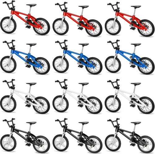 Miniatura 9 de Gejoy 12 piezas de mini bicicletas de dedo, mini bicicletas BMX, juegos de fin de año, regalos para estudiantes, juguetes de bicicleta en miniatura