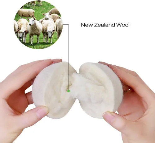 Miniatura 2 de Raffaelo Bola de lana, bolas secadoras de lana XL premium reutilizable natural suavizante de tela removedor de pelo de mascotas – Juego de 6