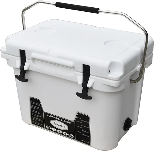 Miniatura 10 de BKC Enfriador aislado rotomoldeado de 20L/45L, enfriador de hielo de 3 días, hielera ideal para pesca, canotaje, barbacoa, camping, pincnic y otras