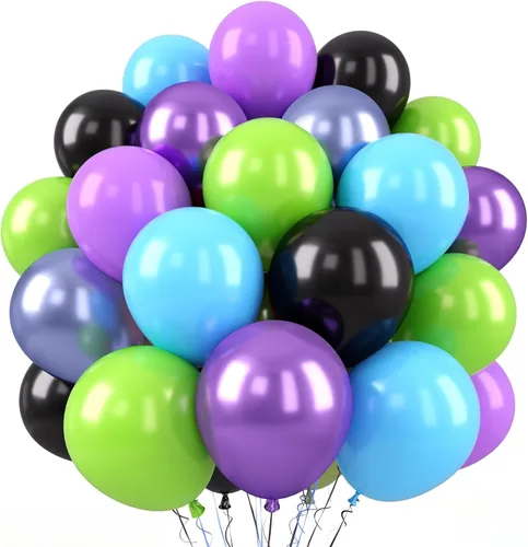 Miniatura 31 de Globos Rojo Blanco Azul, 50 Piezas 12 Pulgadas con Estampado de Estrellas, Globos de Látex Rojo Real Azul Confeti para el 4 de Julio, Día