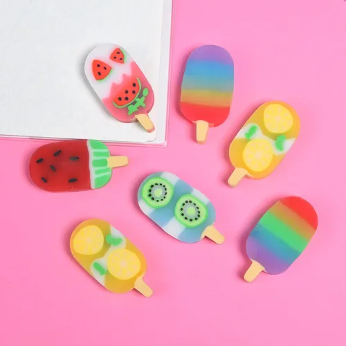 Miniatura 6 de DOMG 16 piezas de borradores de helado en forma de fruta para niños, divertidos borradores de comida para recompensas de aula y recuerdos de fiesta