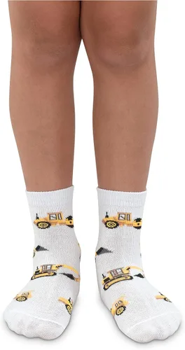 Miniatura 5 de Jefferies Socks Paquete de 6 pares de calcetines con patrón de construcción de granja para niños