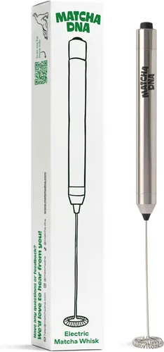 Matcha DNA Varita espumadora de leche de mano. Batidor eléctrico de matcha de acero inoxidable, ligero. Mezclador de mano para café, matcha lattes,