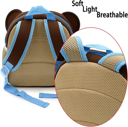Miniatura 3 de Hipiwe, mochila para bebés, niños, niñas, para jardín de infantes, de neopreno, con adorables caricaturas animadas, para niños de 1 a 5 años