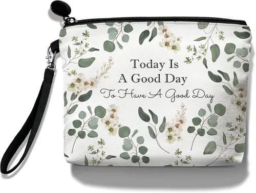 Miniatura 6 de Hglian Bolsa de maquillaje de abeja, organizador de cosméticos inspiradores, bolsa organizadora de artículos de tocador con girasol, bolsa