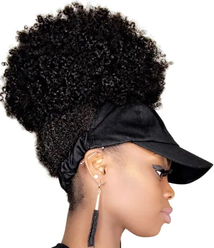 Miniatura 8 de CurlCap Gorra sin parte trasera para cabello natural, gorra de béisbol forrada de satén para mujer