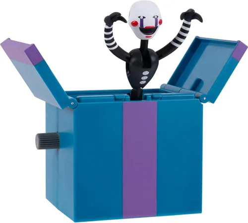 Miniatura 5 de Jazwares Five Nights at Freddy's Puppet - Figura articulada de 5 pulgadas con función Jumpscare, ojos que brillan en la oscuridad y diorama óptico