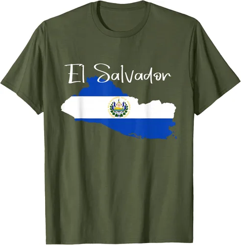 Miniatura 49 de Camiseta con la bandera de El Salvador, mapa de El Salvador, camiseta de Salvador para mujer