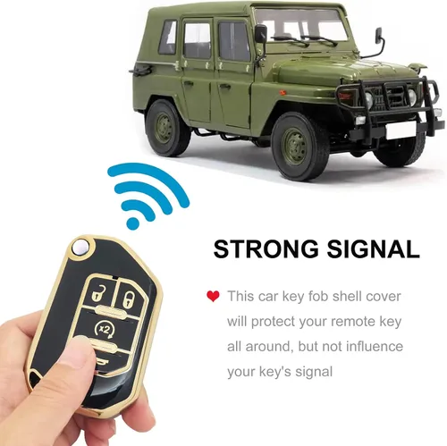 Miniatura 3 de Funda para llavero para Jeep con llavero de TPU suave para llave de automóvil, compatible con Jeep Gladiator JT Sahara JLU Jeep Wrangler JL JLU