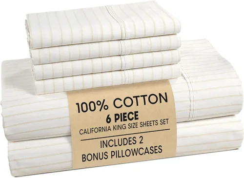 Miniatura 21 de Casa Platino Sábanas de cama individual XL, sábanas de 100 % algodón con 2 fundas de almohada, tejido percal crujiente y sensación acogedora, verde