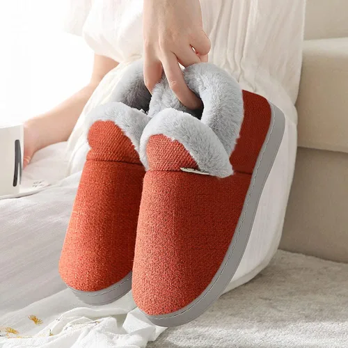 Miniatura 2 de Husmeu Pantuflas acogedoras de dormitorio para mujer con forro polar de espuma viscoelástica, antideslizantes, con parte trasera cerrada
