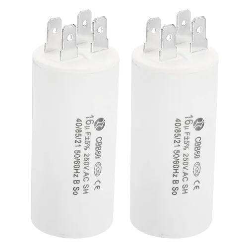 Miniatura 6 de PATIKIL CBB60 10uF Condensador de funcionamiento, 2 piezas CA 250 V 4 pines 50/60 Hz cilindro 1.25 x 2.73 pulgadas para bombas de agua, lavadoras