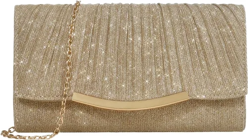 Miniatura 10 de Bolso de noche para mujer, bolso cruzado brillante para boda, fiesta formal, cóctel, baile de graduación