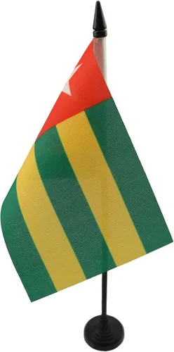 Miniatura 89 de AZ FLAG Sierra Leone Bandera de mesa 5'' x 8'' - Bandera de escritorio de Sierra Leona 21 x 14 cm - Bastón y base de plástico negro