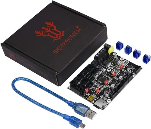 Miniatura 4 de BIGTREETECH SKR Mini E3 V2.0 - Placa de control de 32 bits con controlador UART TMC2209. Nueva actualización de la placa base de piezas de impresora