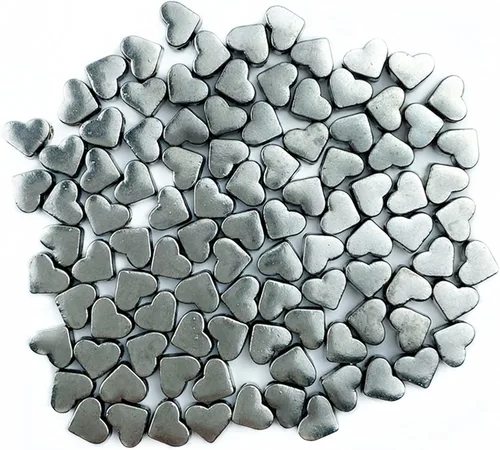 Miniatura 10 de 200 cuentas espaciadoras en forma de corazón, cuentas espaciadoras de agujeros pequeños, cuentas sueltas de metal para hacer pulseras, collares
