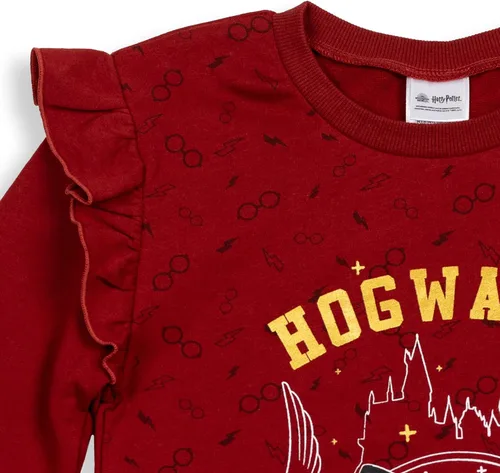 Miniatura 5 de Harry Potter Hogwarts - Vestido tipo suéter de manga larga con volantes de rizo francés para niñas