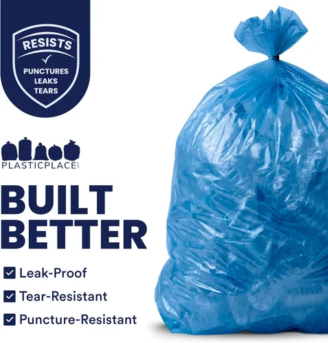 Miniatura 3 de Bolsas de reciclaje azules 38x55 55 galones 100/caja 1.2 mil H-RBL55