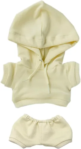 Miniatura 17 de niannyyhouse Ropa deportiva de felpa de 7.9 in, ropa deportiva elástica y sólida, con capucha, pantalones, juguete de peluche suave, accesorios