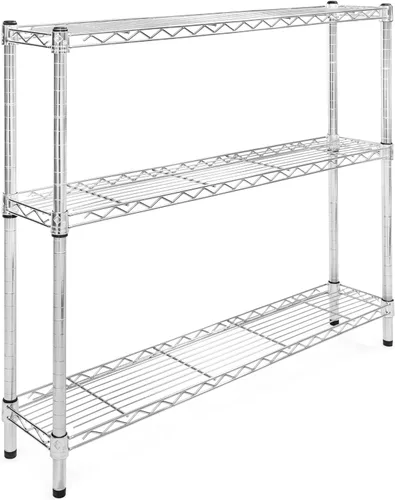 Miniatura 8 de Shelving Inc. Estantería de alambre cromado de 8 pulgadas de profundidad x 24 pulgadas de ancho con estantes de 3 niveles, capacidad de peso de 800