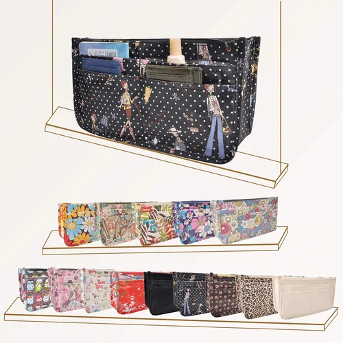 Miniatura 16 de Bolso de mano estilo cartera de Vercord para mujer con organizador incorporado, estampado bien definido, con manijas y cremallera, tamaño 2