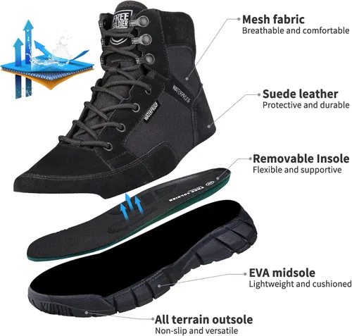 Miniatura 3 de FREE SOLDIER Waterproof Hiking Work Boots Men's Tactical Boots 6 Inches Lightweight Military Boots Breathable Desert Boots