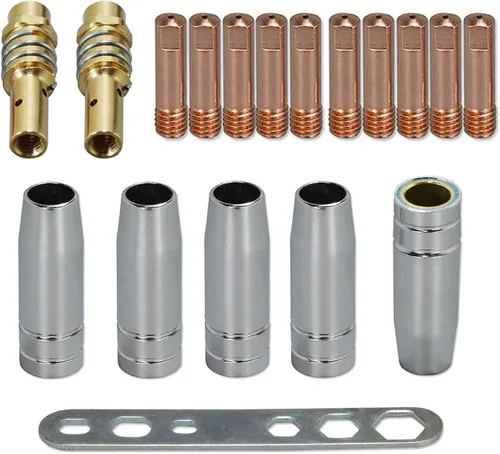 Miniatura 8 de RIVERWELD MIG MAG Puntas de contacto 0.035 pulgadas 0.035 in M6 140.0177 Soporte Difusor 002.0078 Boquilla de gas cónica de cubierta 145.0075 Placa