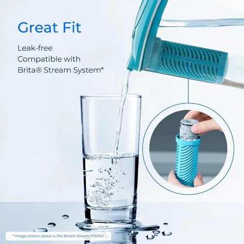 Miniatura 2 de Waterdrop Repuesto para filtro de agua de jarra Brita® Stream, jarras y dispensadores de filtro Brita® OB05, filtros de paso directo, filtros