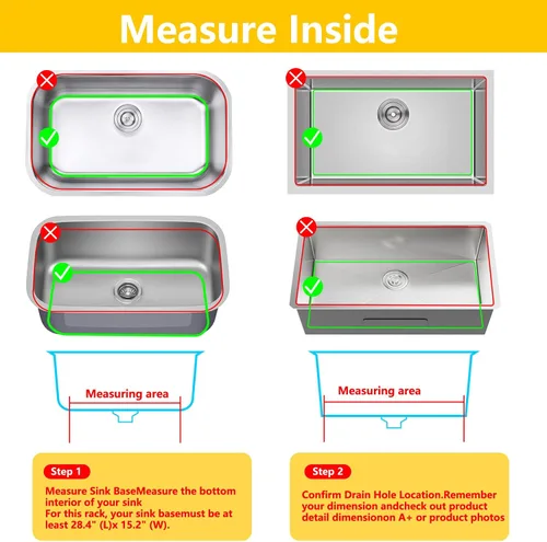 Miniatura 3 de Protectores de Fregadero para Fregadero de Cocina 12"13"16"18"19"24"26"28"29"30", Alfombrillas protectoras de silicona para fregadero de cocina