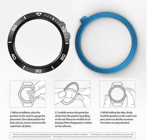 Miniatura 6 de REYDA Bisel de reloj compatible con Garmin Fenix 3/Fenix 3 HR Bisel Ring, acero inoxidable bisel Loop cubierta adhesiva resistente a los arañazos