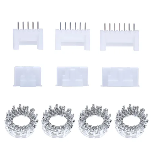 Miniatura 54 de CQRobot JST EL 4.5 mm de paso 2 pines conector electrónico IC macho, enchufes hembra carcasa y kit de terminales de crimpado en T macho/hembra. 50