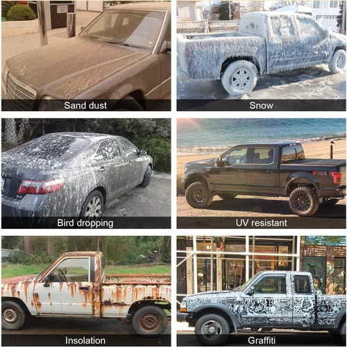 Miniatura 7 de Sailnovo Cubierta impermeable para automóvil para camioneta, para todo tipo de clima, 7 capas de alta resistencia, cubierta completa para automóvil