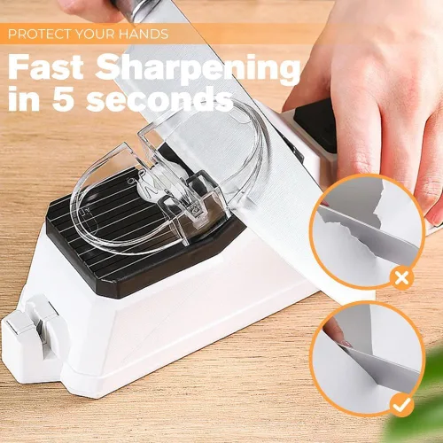 Miniatura 4 de Afilador de cuchillos eléctrico, afilador de cuchillos profesional para cuchillos de cocina, afilador automático de cuchillos, 5 segundos
