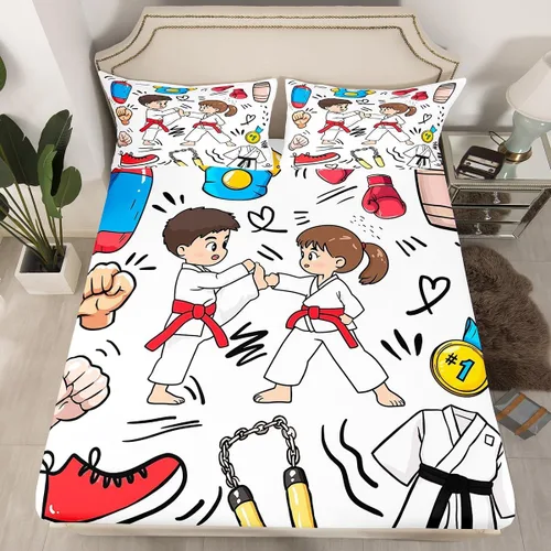 Miniatura 5 de Erosebridal Sábana bajera ajustable de moda de los años 90, tamaño individual para niños, adolescentes y adultos, sábanas de cama con cinta de radio