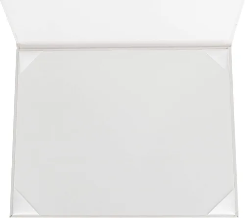 Miniatura 4 de GraduationMall Cubierta acolchada lisa para diploma de 8.5"x11" Portacertificados blanco, paquete de 1