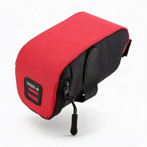 Miniatura 8 de Zopsc Bolsa para sillín de bicicleta, bolsa de almacenamiento debajo del asiento con apertura con cremallera, poliéster súper ligero, para la Negro