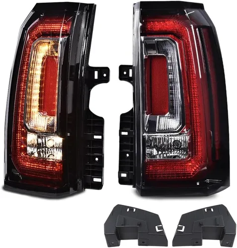 CHEDA Luz trasera LED con bombilla compatible con GMC Yukon/Yukon XL 2015-2018 lado del conductor y del pasajero, 1 par CAPA, 84536243, GM2801268,
