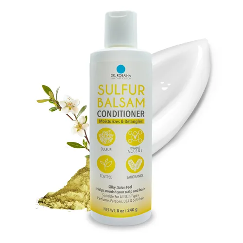 SULFUR BALSAM Acondicionador - Hidratante y desenredante natural - Cuidado del cabello y el cuero cabelludo - Suave y eficaz
