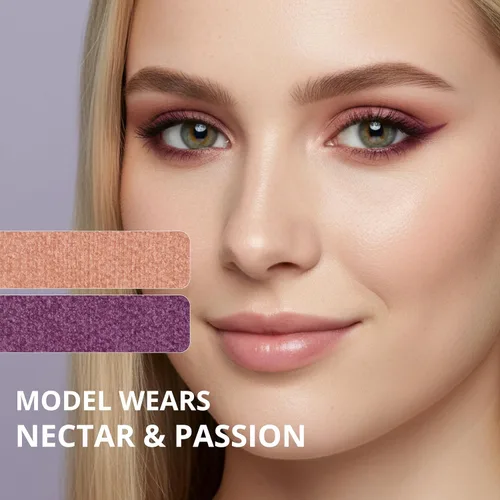 Miniatura 10 de Lamora Paleta de sombra de ojos rosa: 12 sombras suaves de rosa malva, paleta de maquillaje de ojos multiusos con acabados mate y brillantes