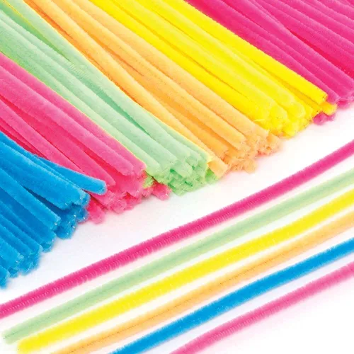 Baker Ross FE482 - Juego de 120 limpiadores de tuberías de neón - Paquete de 120, alambre para manualidades, suministros para hacer tarjetas,