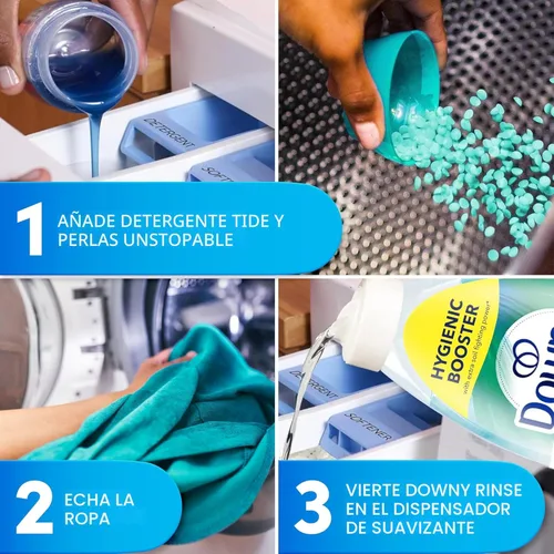 Miniatura 14 de Downy Rinse - Removedor de olores de lavandería, aroma de algodón fresco, suavizante de tela y enjuague para eliminar olores de lavandería, combate