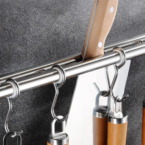 Miniatura 7 de ASkinds Estante colgante para utensilios de acero inoxidable para colgar en la pared, soporte para tapa de olla, organizador de almacenamiento
