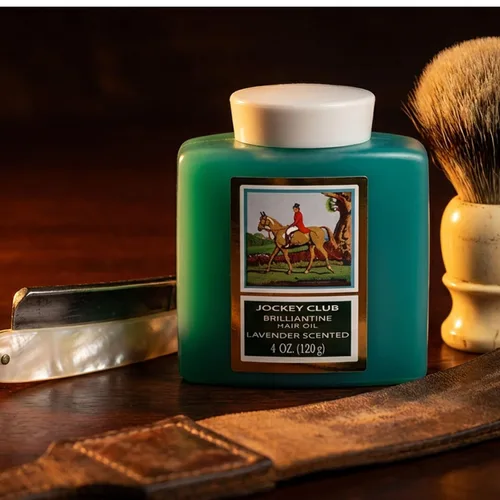 Miniatura 6 de Jockey Club Solid Brilliantine - Aceite para peinar el cabello, ayuda a suavizar todo tipo de cabello, aroma a lavanda, tarro de plástico de 4 onzas