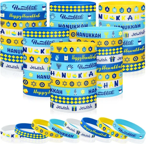 Miniatura 15 de JUNEBRUSHS 64 piezas de pulseras de silicona para fiesta del 100º día de escuela