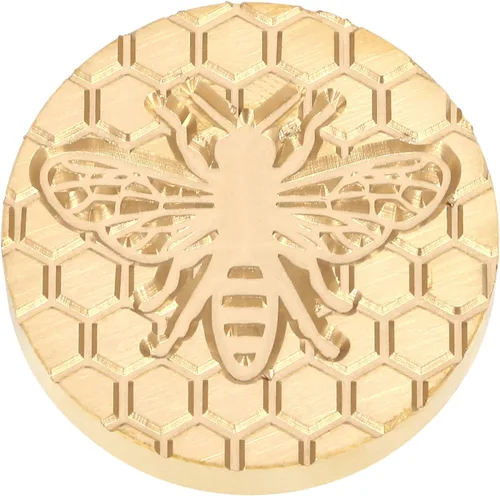 Miniatura 4 de Kit de sello de cera Yoption, sello de sellado de abeja y panal con palos de cera de sellado dorados, rojos y plateados, juego de caja de regalo