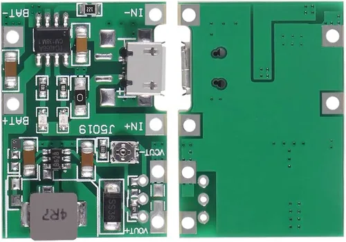 Miniatura 2 de AITRIP 6 unids 2A USB 18650 Li-ion cargador de batería de litio Boost 3.7V a 5V 9V 12V ajustable DC-DC Step Up Boost Módulo TP4056 DIY Kit piezas