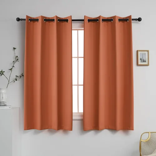 Miniatura 17 de YGO - Cortinas verdes de 183 cm de ancho por 213 cm de largo para dormitorio - Cortinas opacas con ojales en la parte superior, extra anchas