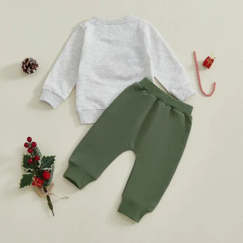 Miniatura 120 de BemeyourBBs Conjunto divertido de sudadera y pantalones de manga larga con letras divertidas para bebé niño y niño